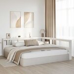 vidaXL Tête de lit de bibliothèque en forme de L bois massif de pin