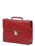 Cartable serviette Katana hype en cuir - 38 cm - 1 soufflet - 63039 - Rouge