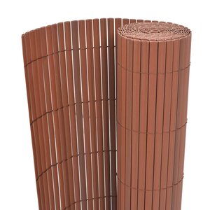 Vidaxl clôture de jardin double face pvc 150 x 300 cm marron