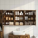 vidaXL Ensemble de Meubles de Salle de Bain 3 Pièces 126 x 16 x 62.5 cm