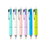 Stylo-bille 5 en 1 pointe 0.5mm trait 0.7mm rétractable 4 couleurs porte-mine 0.5mm gomme LIDERPAPEL