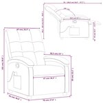vidaXL Fauteuil de massage inclinable Crème Tissu
