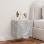 vidaXL Meubles TV muraux et lumières LED 2Pièces gris béton 40 5x35x40 cm