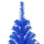 vidaXL Sapin de Noël artificiel avec support bleu 180 cm PVC