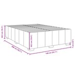 vidaXL Cadre de lit sans matelas marron foncé 140x200 cm tissu