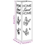 vidaXL Porte-parapluies Noir Métal Standard Motifs décoratifs