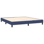 vidaXL Sommier à lattes de lit avec matelas LED Bleu 160x200 cm Tissu