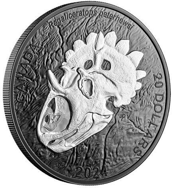 Pièce de monnaie en Argent 20 Dollars g 31.39 Millésime 2024 Discovering Dinosaurs ROYAL HORNED FACE