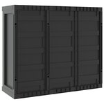 vidaXL Armoire de rangement d'extérieur gris et noir 97x37x85 cm PP