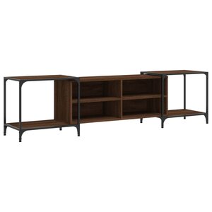 vidaXL Meuble TV chêne marron 203x37x50 cm bois d'ingénierie