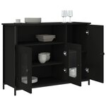 vidaXL Buffet noir 100x35x75 cm bois d'ingénierie