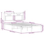 vidaXL Cadre de lit sans matelas chêne fumé 120x200 cm bois ingénierie