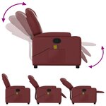 vidaXL Fauteuil de massage inclinable Rouge bordeaux Similicuir