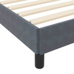 vidaXL Lit à ressorts avec matelas Gris foncé 180 x 200 cm tissu