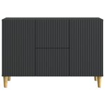 vidaXL Buffet Noir 89 x 34 5 x 60 cm Bois d'ingénierie