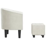 vidaXL Chaise cabriolet avec repose-pied blanc similicuir