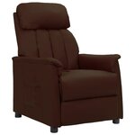 vidaXL Fauteuil inclinable Marron Similicuir