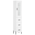 vidaXL Buffet haut Blanc 34 5x34x180 cm Bois d'ingénierie