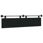 vidaXL Tête de lit suspendue Noir Tissu