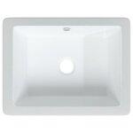 vidaXL Évier salle de bain blanc 39x30x18 5 cm rectangulaire céramique