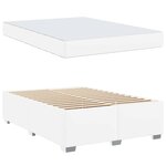 vidaXL Cadre de lit avec matelas Blanc 140 x 200 cm tissu