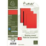 Paquet De 100 Couvertures Grain Cuir Pour Reliure A4 - Rouge - Papeteries De Clairefontaine