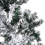 vidaXL Demi sapin de Noël artificiel mince avec neige floquée 180 cm