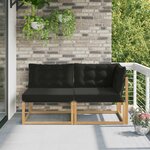 vidaXL Unité de canapé sectionnel Blanc 162 5 x 83 x 73 cm