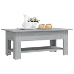 vidaXL Table basse sonoma gris 102x55x42 cm bois d'ingénierie