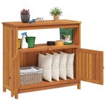 vidaXL Table console de jardin 80x35x75 cm bois massif d'acacia