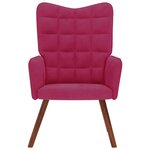 vidaXL Chaise de relaxation Rouge bordeaux Velours