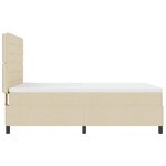 vidaXL Lit à ressorts avec matelas avec LED Crème 140 x 190 cm tissu