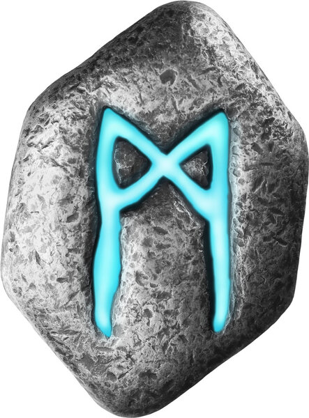 Monnaie MANNAZ Cast Rune 1 Oz Lingot Argent 2026