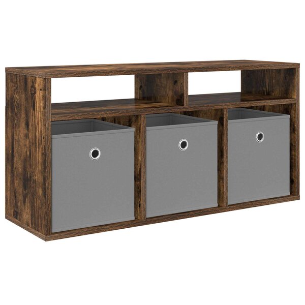 vidaXL Basboard avec tiroir Chêne fumé 87 x 27 5 x 43 cm