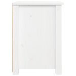 vidaXL Table de chevet Blanc 40x35x49 cm Bois de pin massif