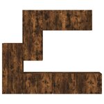 vidaXL Unités murales TV 5 Pièces chêne fumé bois d'ingénierie