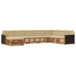 vidaXL Ensemble de canapés d'extérieur 8 Pièces Naturel et Beige