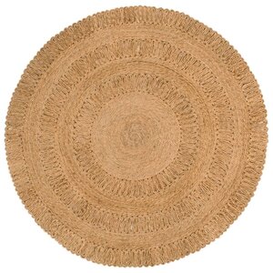 vidaXL Tapis Jute tressé à la main 150 cm Rond