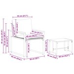 vidaXL Ensembles de meubles 3 Pièces Noir et blanc crème Rotin