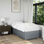 vidaXL Cadre de lit sans matelas gris clair 90x200 cm tissu