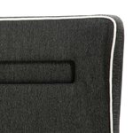 vidaXL Lit avec LED et matelas Gris foncé Jute 90 x 200 cm