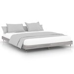 vidaXL Cadre de lit sonoma gris 140x200 cm bois d'ingénierie