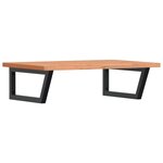 vidaXL Étagère de vasque murale acier et bois massif de hêtre