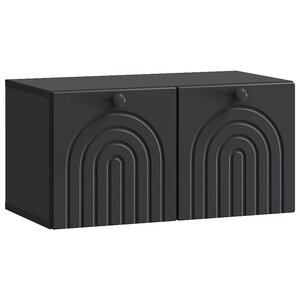 vidaXL Meuble TV mural Noir 59 5 x 31 x 30 cm Bois d'ingénierie