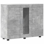 vidaXL Buffet Gris béton 55.5 x 29 x 100 cm Bois d'ingénierie
