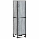 vidaXL Buffet haut sonoma gris 35 5x35x139 cm bois d'ingénierie métal