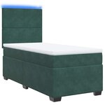 vidaXL Sommier à lattes de lit et matelas Vert foncé 80x200 cm Velours