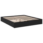 vidaXL Cadre de lit avec tiroirs sans matelas noir 200x200 cm