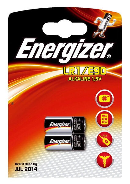 Energizer Alkaline 2 piles alarmes 1,5V LR1/E90 (lot de 3)