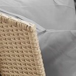 vidaXL Canapé de jardin avec coussins beige résine tressée